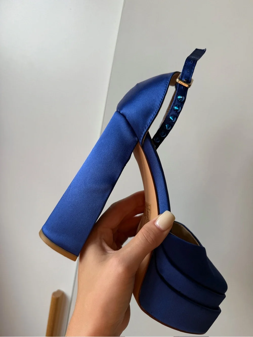 Azalea Wang Super Heels Platform In Blue Size Fits 8-9